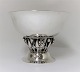 Georg Jensen. Silver bowl on foot (925). Model 197 (B). Height 10.2 cm. Diameter 
13.6 cm. Produced 1933 - 1945.