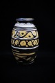 Kähler ceramic vase, glazed in fine colors. Height: 20,5cm. The vase has a small glaze ...