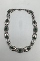 Georg Jensen Silver Necklace No. 1 Green Stones (1915-1927) Measures 42 cm (16.53 inch) Weight ...
