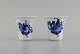 Royal Copenhagen Blue Flower Angular. Two small vases. Dated 1889-1922. Model number ...