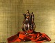 Matt W. 
Huggins, 
American 
artist. Oil on 
board. "Silver 
pitcher on red 
cloth". 1980s.
The board ...