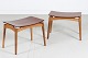 Ølholm MøbelfabrikPair of stools made solid oak andfloating seats of teak veneerMade ...
