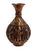 Persian vase of copper with motifs in relief of men and lion. Height: about 16.50 ...