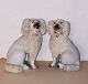 Pair of faiance 
figures faience 
dogs from 
Staffordshire 
in England. 
Made around 
1900. In 
perfect ...