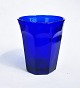 Blue pressed glass in water glass size from Fyens Glasværk. In perfect condition. H. 9½ cm (3.74 ...