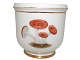 Royal Copenhagen antique flower pot decorated with mushrooms.This decoration could go well ...