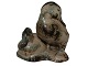 Royal Copenhagen stoneware figurine, two tufted ducks.Designed by artist Knud ...