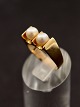 14 carat gold 
ring size 55 
with 2 genuine 
pearls from 
jeweler Rudolf 
Andresen 
Aabenraa item 
no. ...