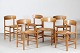 Børge Mogensen (1901-1972)Set of six dinning chairs J39 of solid oak with seats of ...