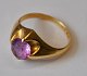 14 Carat red 
gold ring with 
amethyst, 20th 
century 
Denmark. 
Stamped. Size: 
49/50. Weight: 
2.6 grams.