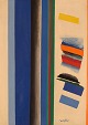 Unknown Scandinavian artist. Oil on canvas. Abstract composition. 1960s.
