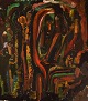 Gunstein, 
Swedish artist. 
Oil on canvas. 
Abstract 
composition. 
Mid-20th 
century.
The canvas ...
