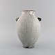 Svend Hammershøi for Kähler. Vase in glazed stoneware. Beautiful gray-black 
double glaze. 1930s / 40s.
