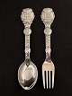 Children 
cutlery with 
Christ symbols 
15 cm. 
three-tower 
silver item no. 
503200