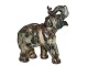 Royal Copenhagen stoneware figurine, elephant.Designed by artist Knud Kyhn.Decoration ...
