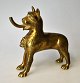 Chinese oil 
lamp, shaped 
like a lion in 
brass, 19th 
century. Hole 
inside with 
hole for 
refilling ...