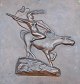 Sinding, Stephan (1846 - 1922) Denmark: Valkyrie. Copper plaque. 30 x 29 cm. Unsigned.The ...
