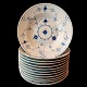 Bing & Grøndahl, Blue Tradition pocelain; A set of 12 small soup plates, diameter 21 cm. Second. ...