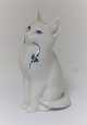 Royal Copenhagen. Blue fluted cat. Height 13.5 cm. There are errors from production on one ear. ...