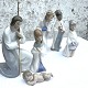 Lladro, Christmas crib figures, Joseph, Mary, The Child Jesus, The Holy Three Kings Balthasar, ...