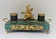 Ink house with 
base of 
malachite, and 
gilded soldier. 
Length 28 cm. 
Width 14 cm. 
Height 14 cm. 
...