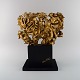 European 
sculptor. Large 
sculpture in 
gold decorated 
metal on marble 
plinth. Late 
20th ...