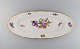 Royal Copenhagen Saxon Flower. Colossal porcelain fish dish with hand-painted flowers and gold ...