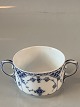 Royal Copenhagen #Boullion cup with 2 handles with hard drive#Halfblonde Blue FlutedDeck No. ...