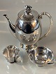 Coffee set #Evald Nielsen with Engraving in SilverEngraved in the Bunded of the Cream Jug and ...