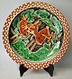 Dish, Humlebæk 
Pottery 
Factory, 20th 
century 
Denmark. 
Pottery. 
Polychrome 
decorated with 
two ...