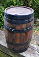 Antique beer barrell oak, 19th century Denmark. Previously painted red. H .: 49 cm. Dia .: 31 cm.