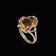 Jørgen Larsen - Copenhagen. 14k Gold Ring with Orange Topaz.Designed and crafted by Jørgen ...