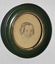 PORTRAIT: Pencil drawing of pretty little girl in contemporary frame from around 1840-60. In ...