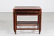 Kurt Østervig (1912-1986)Set of nesting tables with frames made ofsolid rosewood. One ...