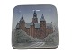 Bing & Grondahl square dish decorated with Rosenborg Castle in Copenhagen.The factory mark ...