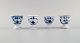 Royal Copenhagen and Bing & Grøndahl. Four egg cups in hand-painted porcelain. 
1920s / 30s.
