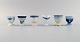 Royal Copenhagen, Bing & Grøndahl and Aluminia. Six egg cups in hand-painted 
porcelain. 1920s / 30s.
