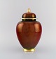 Carlton Ware, 
England. Large 
Rouge Royale 
lidded vase in 
hand-painted 
porcelain. 
Beautiful ...