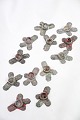Set of 6 small 
Christmas 
candle holders 
from around the 
1940s.
L: 5
