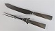 Georg Jensen. 
Silver cutlery 
(925). Acadia. 
Carving set. 
Length 26 cm. 
Produced 
1933-1945