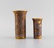 H. Dresler for Rosenthal. Two vases in hand-painted porcelain. Beautiful marbled 
gold decoration. 1980s.
