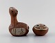 Nittsjö, 
Sweden. Two 
figures in 
hand-painted 
and glazed 
stoneware. 
Fallow deer and 
toad. ...