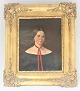 Anton E. Kieldrup. Portrait of young woman. Sign. AEK 1851. Size with frame 43 * 50 cm. ...