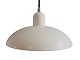 White Kaiser Dell Idell ceiling lamp with black wire.Produced at Fritz Hansen.Diameter ...