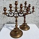 Brass candlesticks with 5 arms, 33.5cm wide, 43.5cm high * Nice condition*
