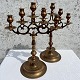 Brass 
candlesticks 
with 5 arms, 
33.5cm wide, 
43.5cm high * 
Nice condition*