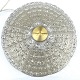 Orrefors, Ceiling lamp in brass and glass, 40 cm diameter, 10 cm high, Design Carl Fagerlund ...