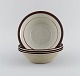 Four Knabstrup 
porridge bowls 
in partially 
glazed 
stoneware. 
Retro. Danish 
design, ...