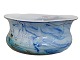 Holmegaard Cascade, large bowl with blue dekoration. Designed by Per Lütken in ...