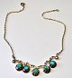 Herman Siersbøl 
(after 1949) 
Sterling 
necklace, 
Copenhagen, 
Denmark. With 
light blue 
stones. ...